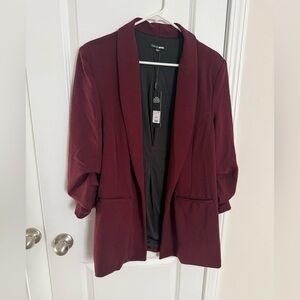 Fashion Nova Burgundy Women's Blazer